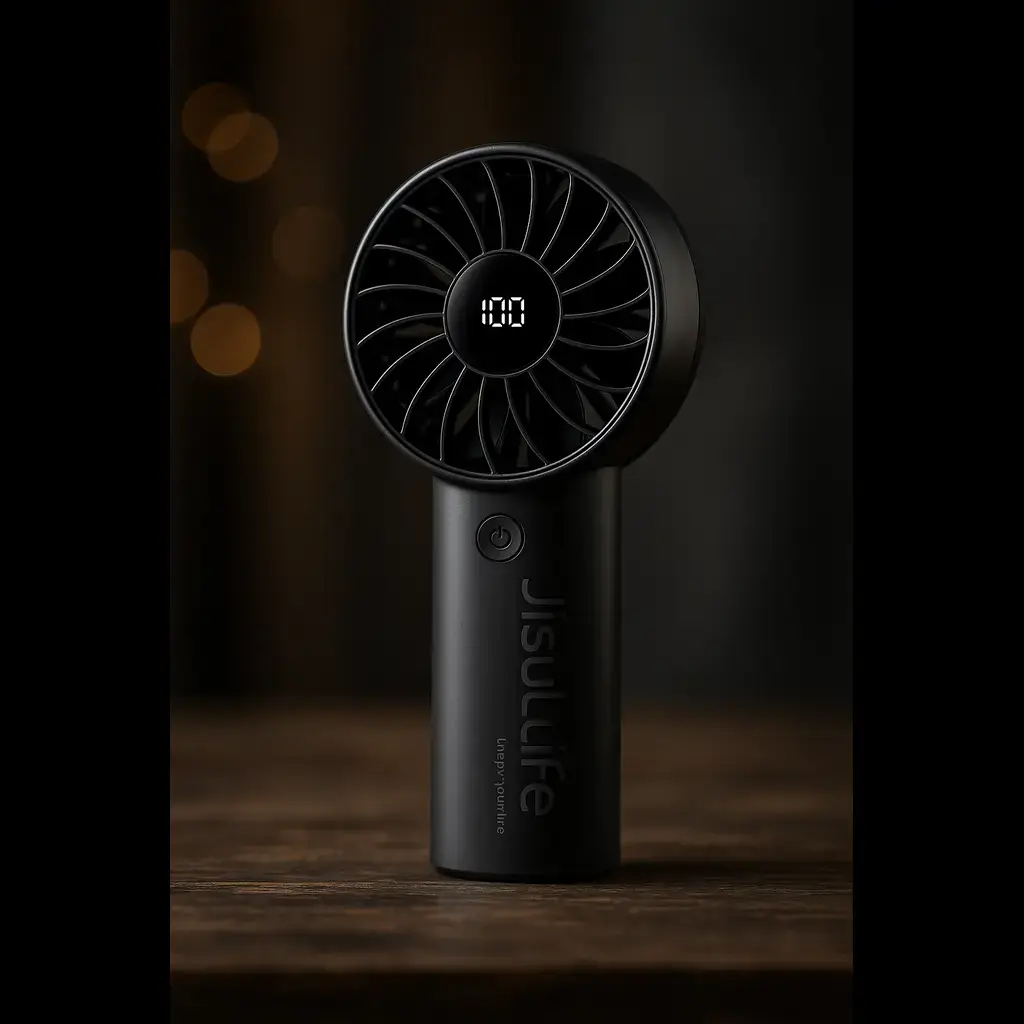 JISULIFE Life4 Handheld Fan With 5000mAh Long-Lasting Battery.